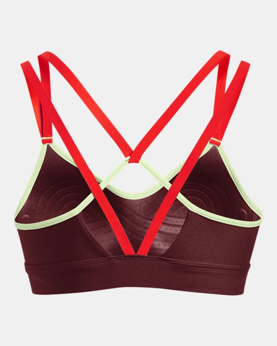 Women's UA Infinity Low Strappy Sports Bra, Red, pdpMainDesktop image number 11